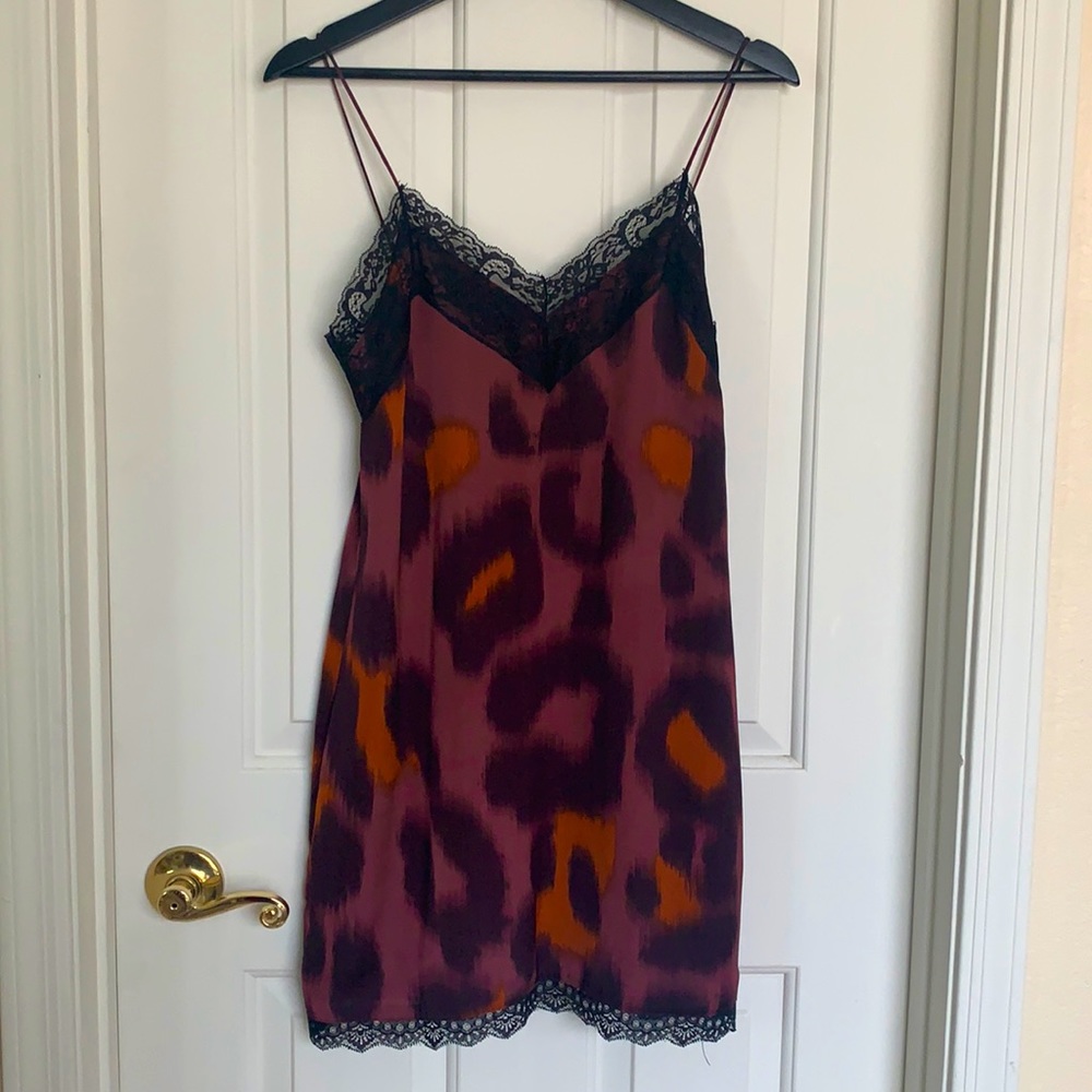Zara Print Slip Dress S